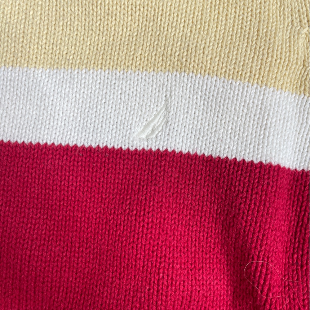 Y2K Nautica Men’s Color Block Knit pullover sweater - Picture 4 of 7